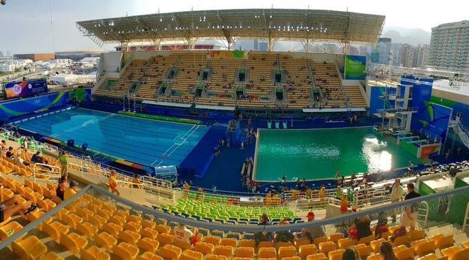 A ciência por trás de por que uma piscina olímpica de mergulho no Rio virou r...
